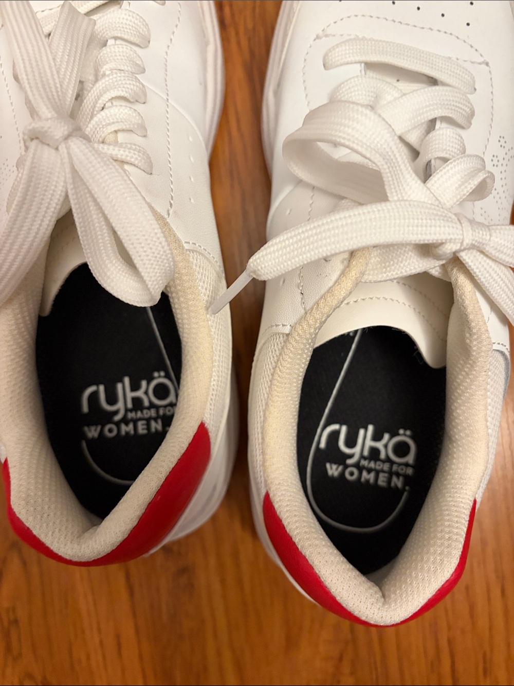 Ryka Courtside Arch Support Women’s White Leather Sneakers, size 8 - Picture 3 of 10